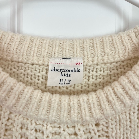 Abercrombie Kids Cream Cable Knit Sweater - Picture 3 of 4